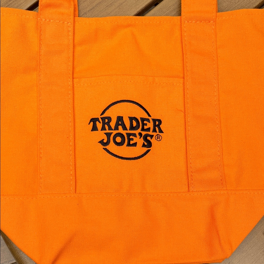Trader Joe's Orange Tote Bag - Picture 2 of 2